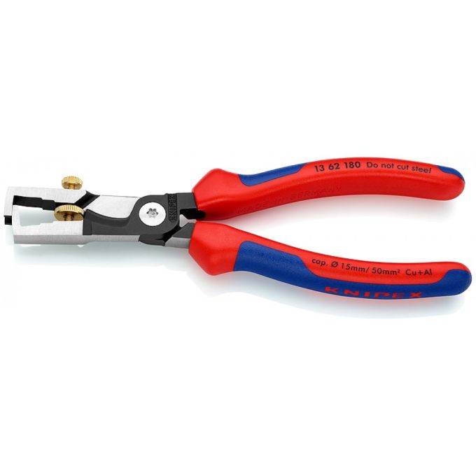 Кліщі для видалення ізоляції, з функцією різання кабелю StriX KNIPEX 13 62 180