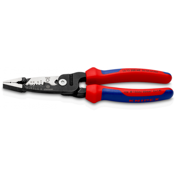 Багатофункціональні кліщі для електромонтажних робіт KNIPEX, 13 72 200 ME, метричні