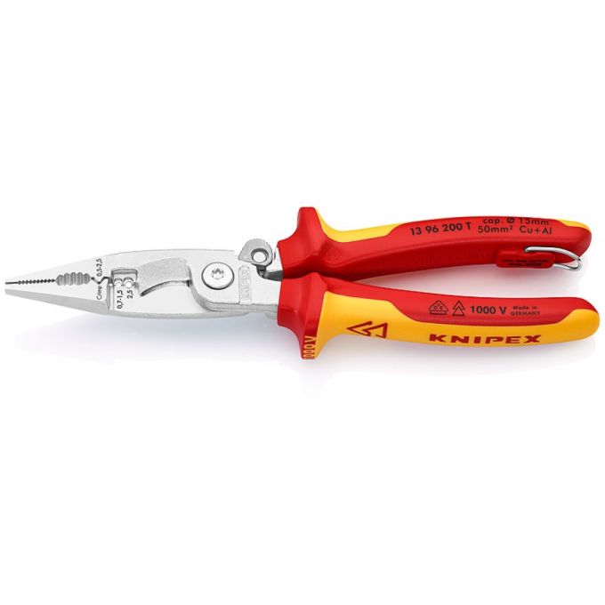 Електромонтажні кліщі KNIPEX 13 96 200 T (з петлею безпеки)