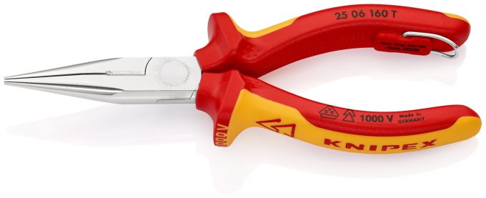 Плоскі круглогубці з ріжучими кромками KNIPEX 25 06 160 T