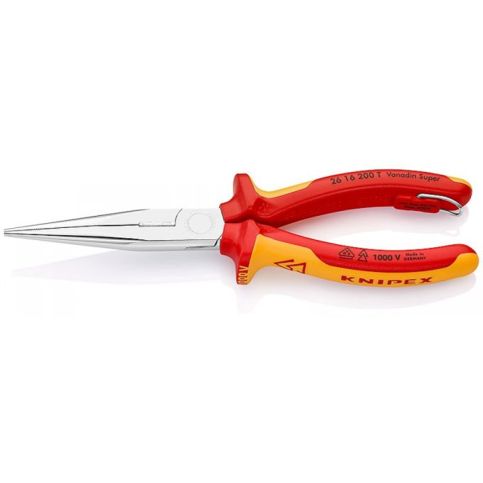 Плоскі круглогубці з ріжучими кромками KNIPEX 26 16 200 T