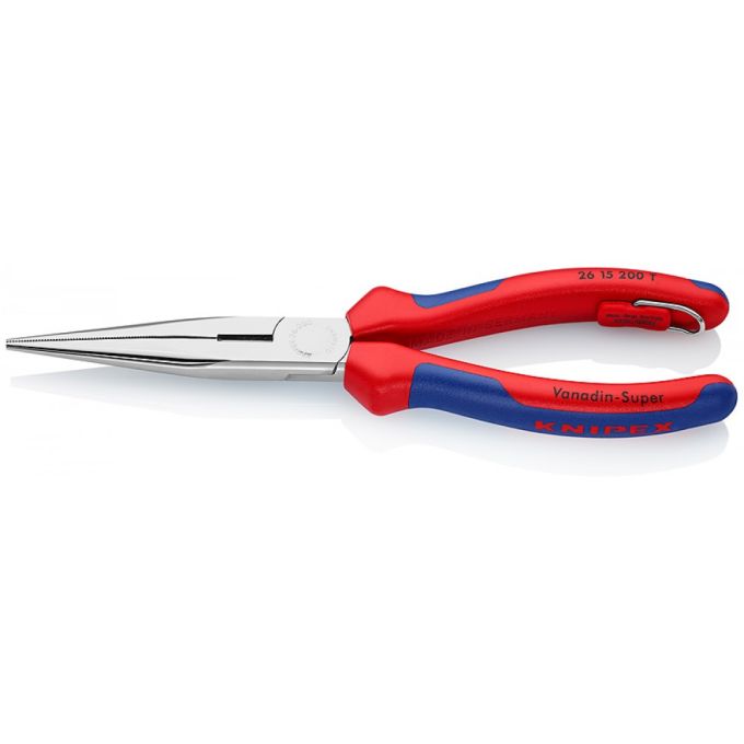 Плоскі круглогубці з ріжучими кромками KNIPEX 26 15 200 T (з карабіном)