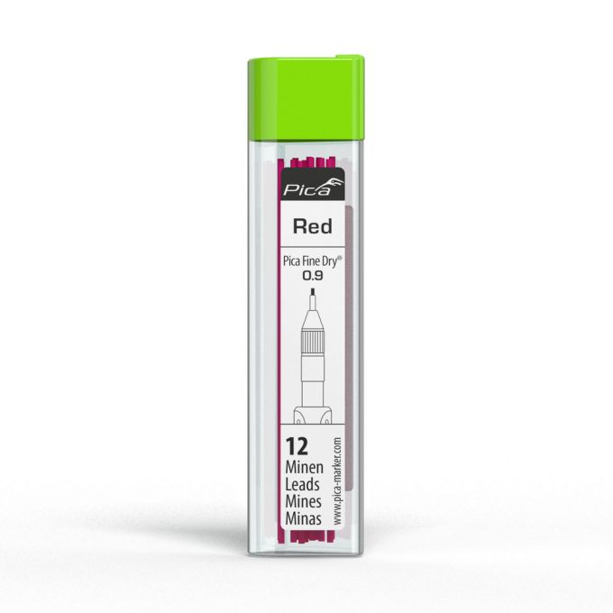 Запасні стержні PICA 7031/SB Fine Dry червоний 0,9мм, 12шт