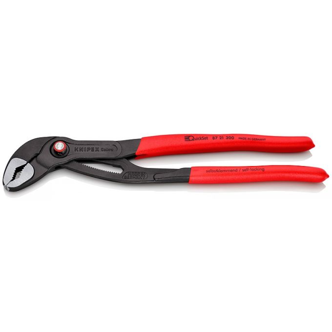 Високотехнологічні сантехнічні кліщі Cobra KNIPEX 87 21 300 QuickSet (з автоспуском)