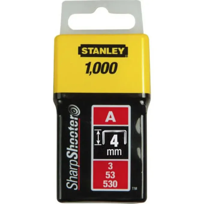 Скоби тип А висотою 12 мм, для степлера ручного Light Duty, в упаковці 1000 шт STANLEY 1-TRA208T