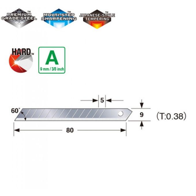 Леза сегментні 9мм TAJIMA Endura-Blade LCB30, 10 шт.