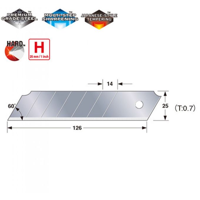 Сегментні леза 25 мм TAJIMA DORA Endura Blades CB65