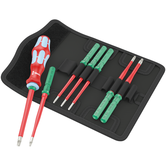 Викрутка зі змінними насадками WERA Kraftform Kompakt VDE Stainless 8 Slim 1 TIE, 05006630001
