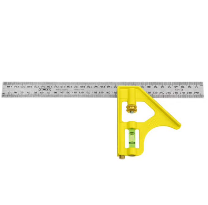 Косинець комбінований довжина лінійки 300 мм STANLEY 2-46-143